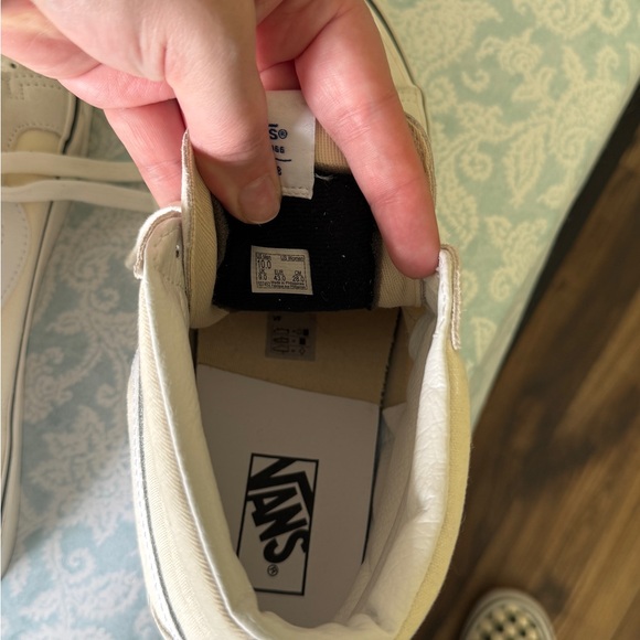 Vans Men's Cream High-Top Sneakers - Picture 2 of 2
